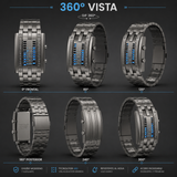 reloj binario digital gris